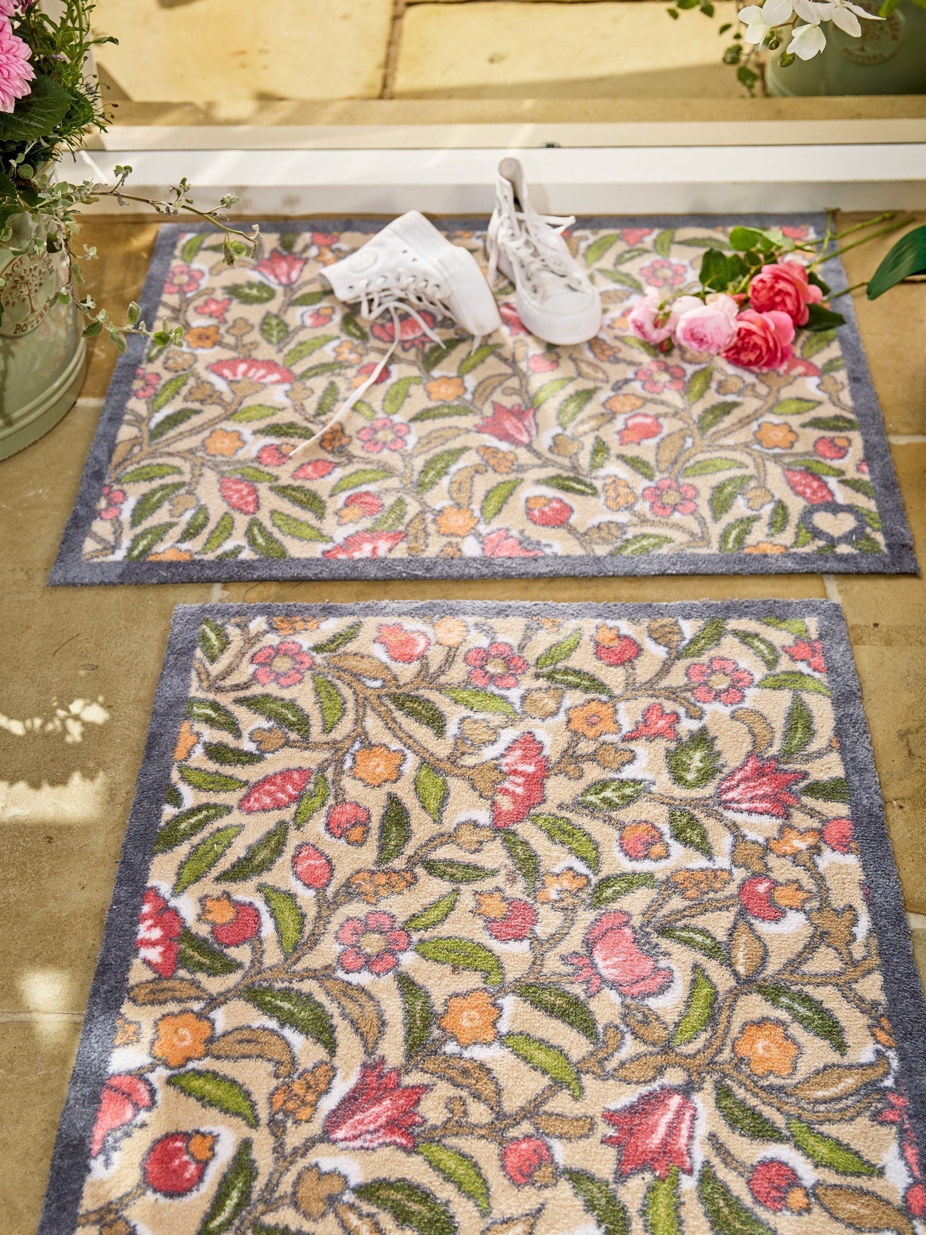 Hug Rug May Floral print mat 65x85 cm - British product