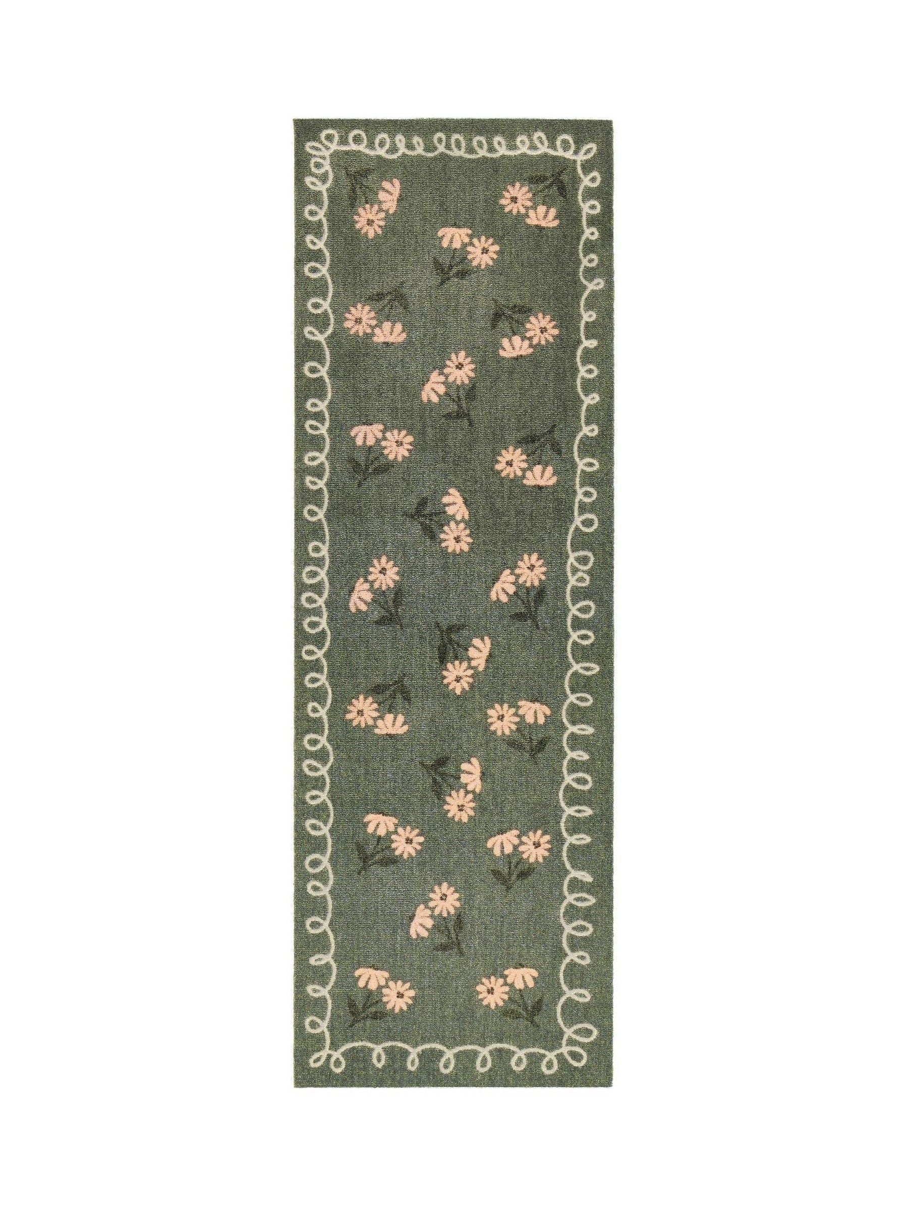 My Mat floor runner Home in Bloom Green 50x150cm, UK version