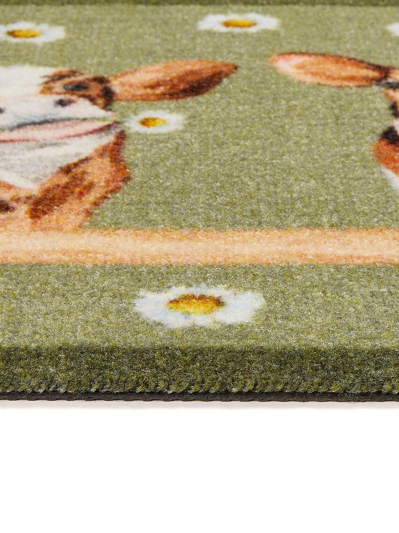 My Mat green daisy cow print mat 50x75cm (British brand)