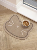 Howler & Scratch beige cat face food mat (British brand)