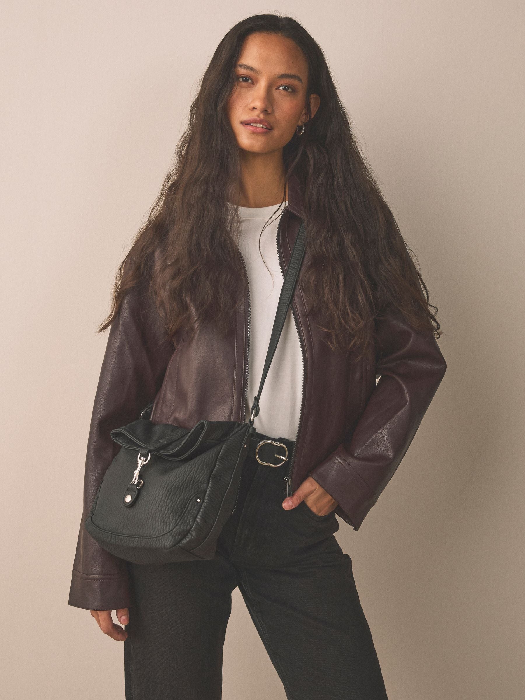 Black Messenger Cross Body Bag