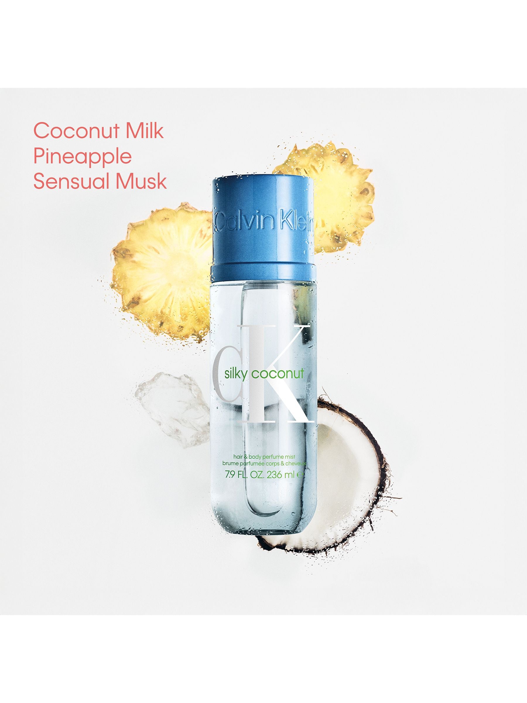 Calvin Klein Silky Coconut Hair & Body Perfume Mist 236ml - British product