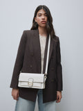 White hardware cross-body bag (British brand)