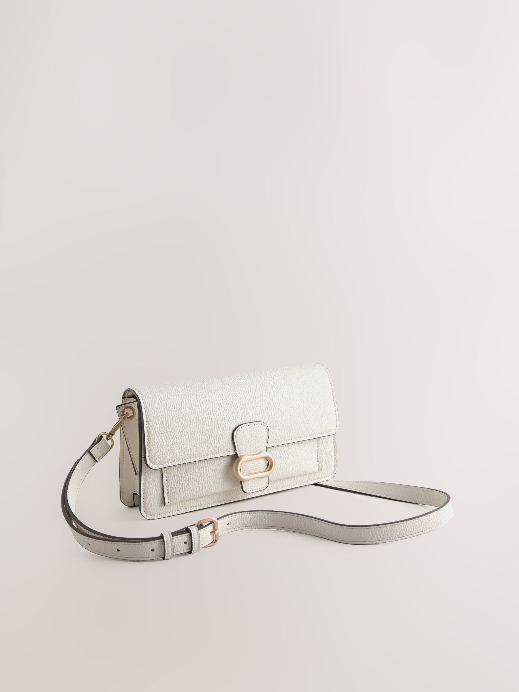 White hardware cross-body bag (British brand)