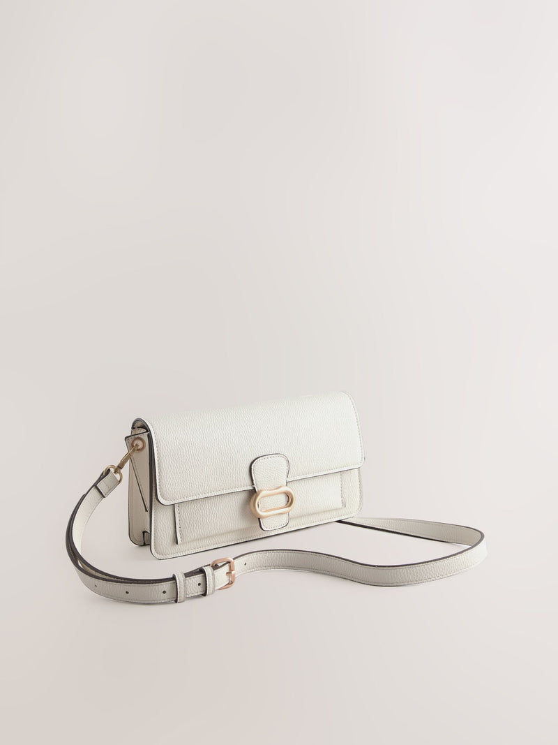 White hardware cross-body bag (British brand)