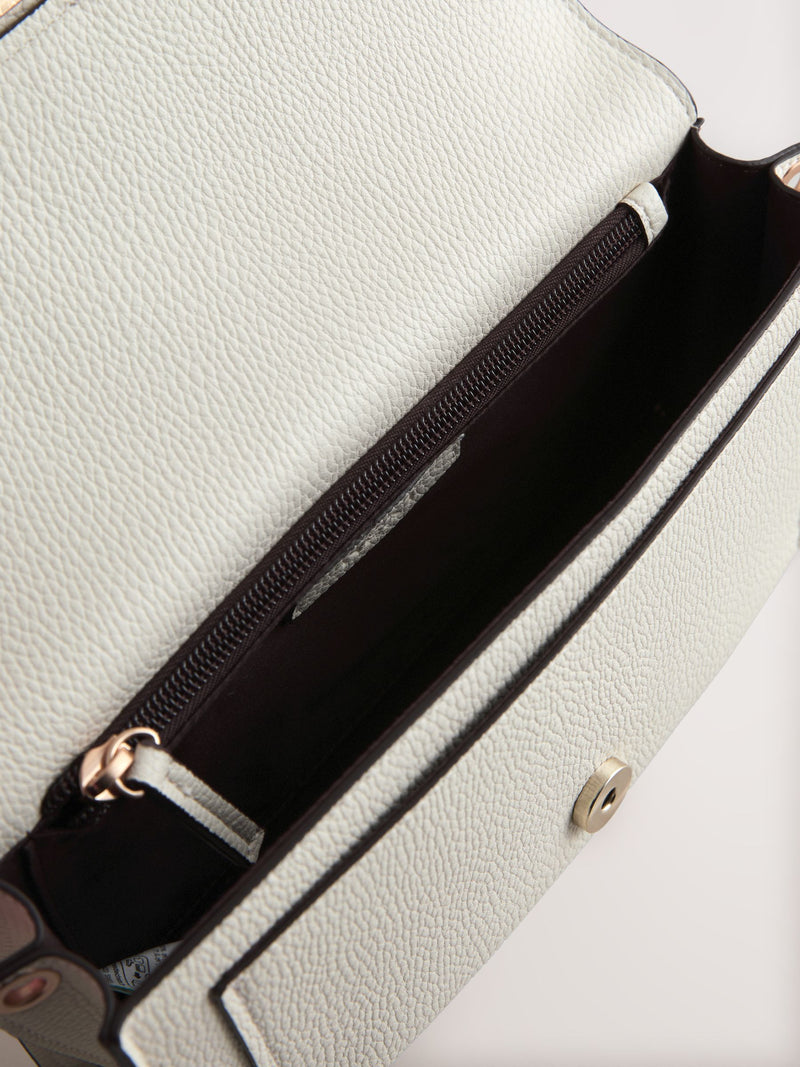 White hardware cross-body bag (British brand)