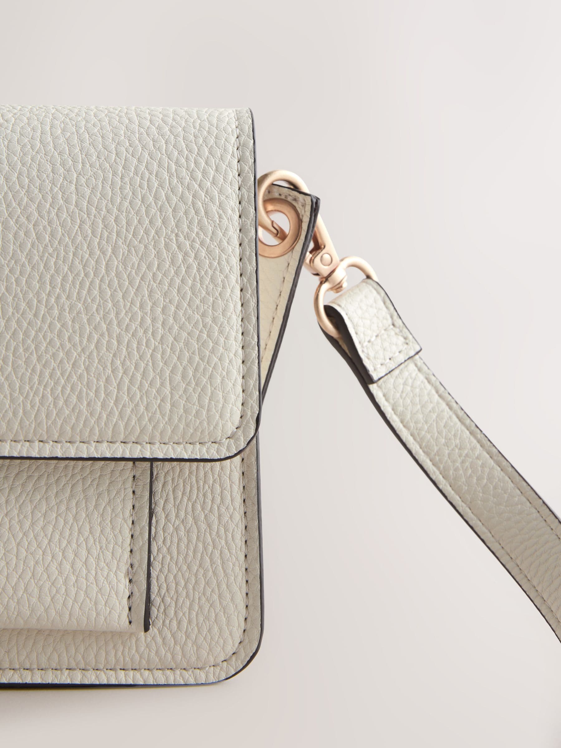 White hardware cross-body bag (British brand)