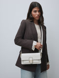 White hardware cross-body bag (British brand)