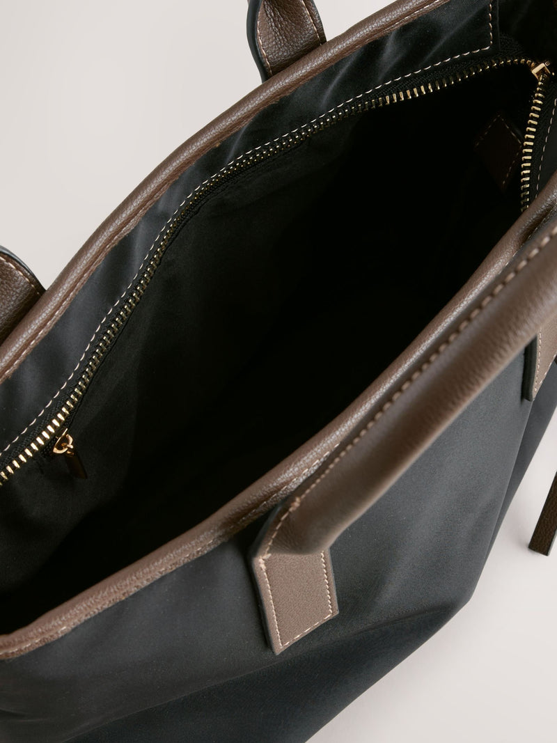 Black nylon cross-body bag (British brand)