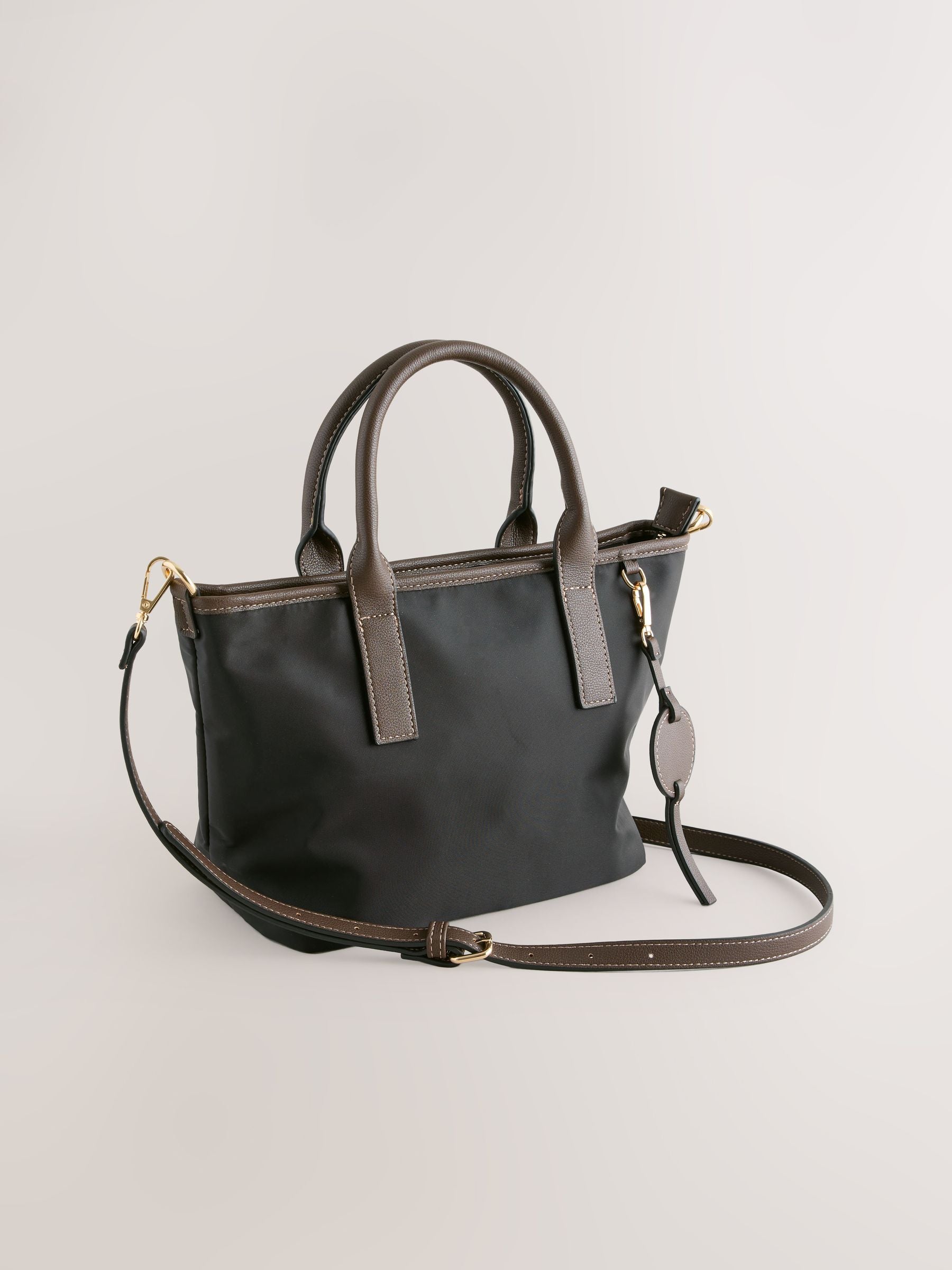 Black nylon cross-body bag (British brand)