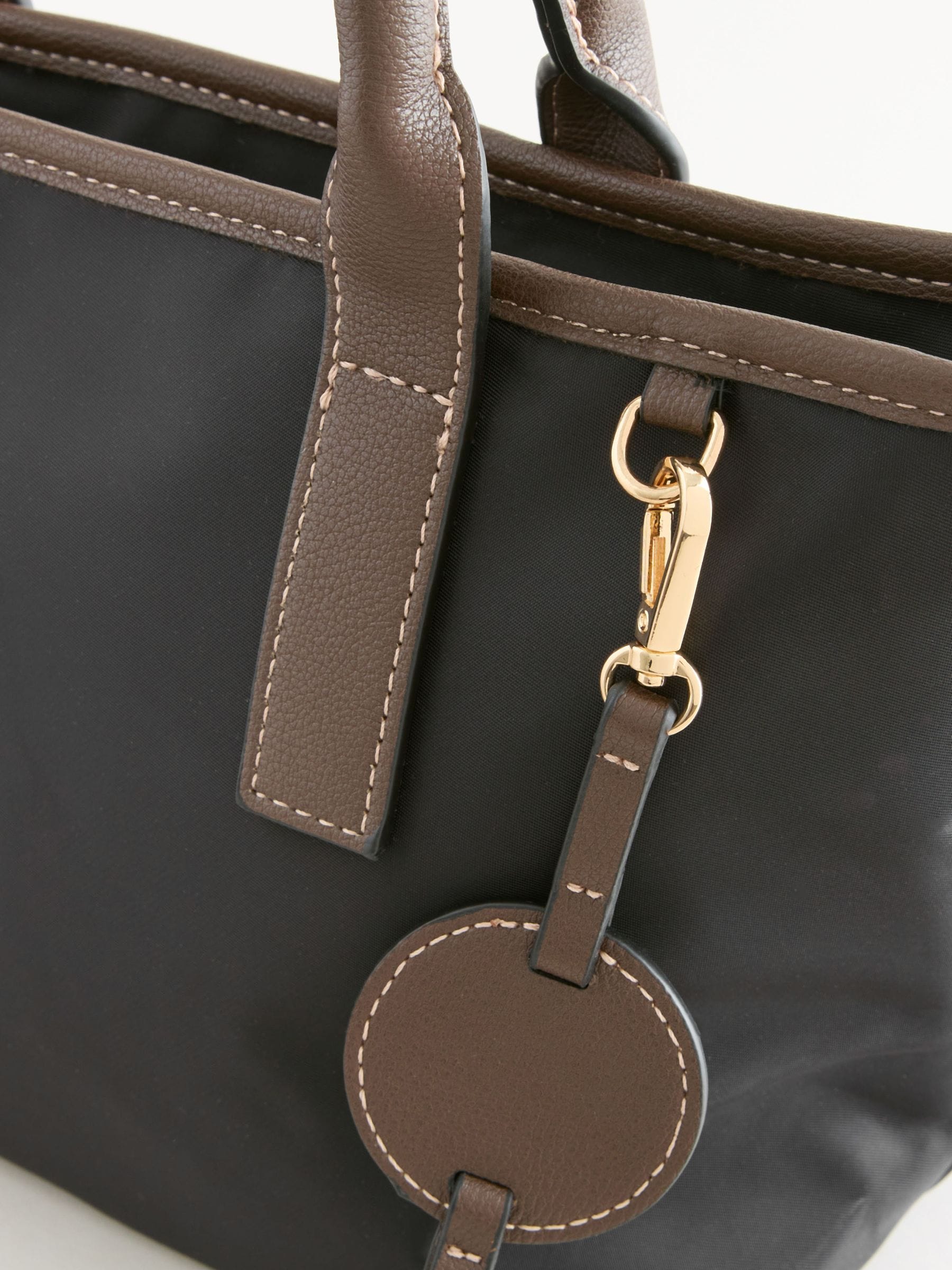 Black nylon cross-body bag (British brand)