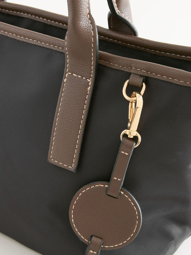 Black nylon cross-body bag (British brand)