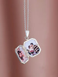 Posh Totty Designs sterling silver rectangle locket necklace, UK version