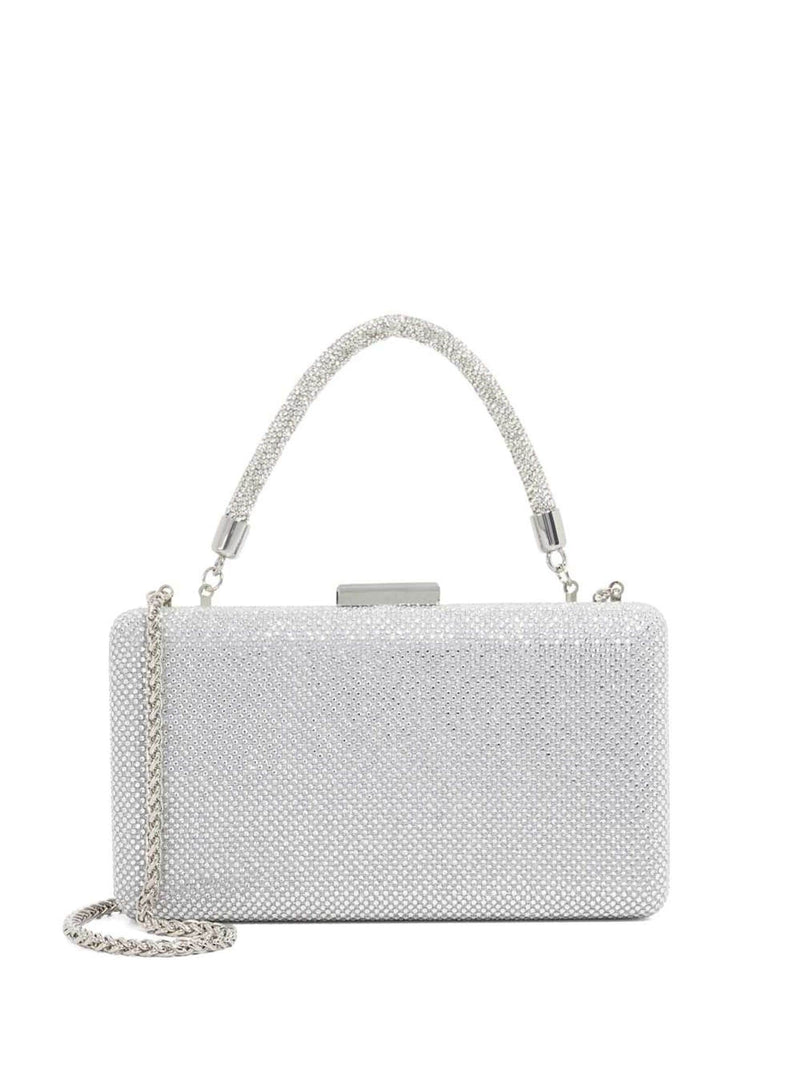 Dune London Silver Slim Beaut Hard Clutch Bag