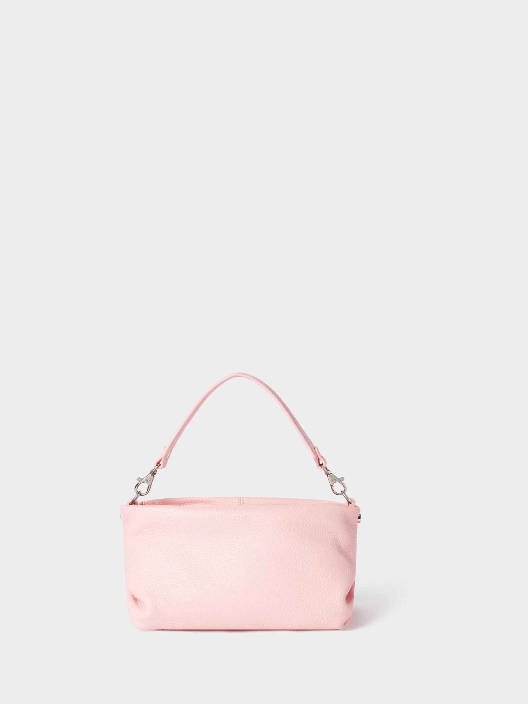 Osprey London Carina pink leather shrug bag - British product