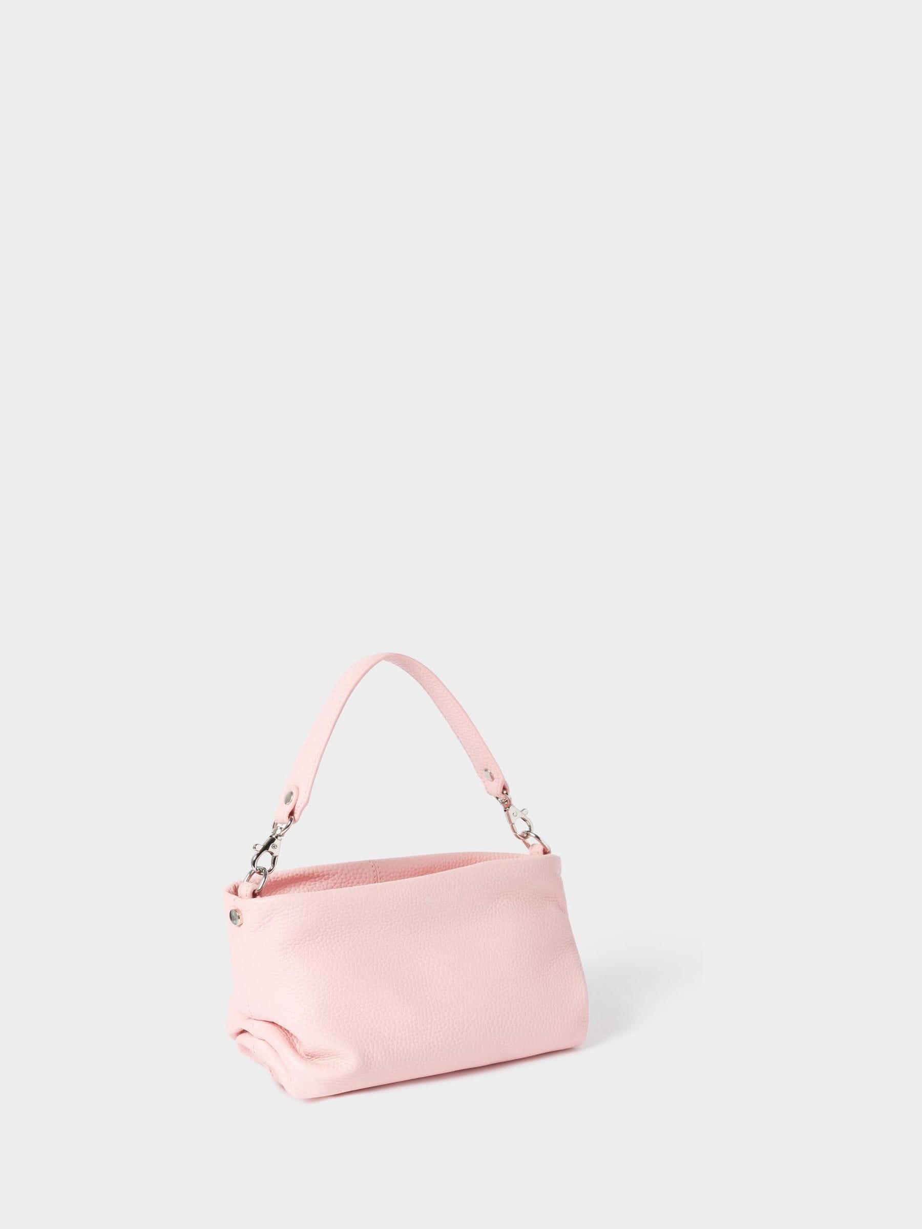 Osprey London Carina pink leather shrug bag - British product