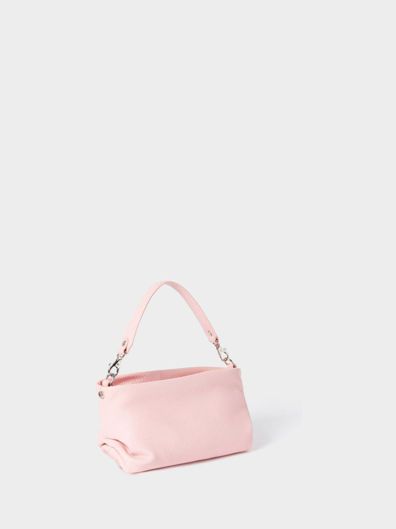 Osprey London Carina pink leather shrug bag - British product