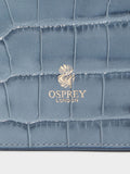 Osprey London The Wentworth Italian leather phone bag blue - British product