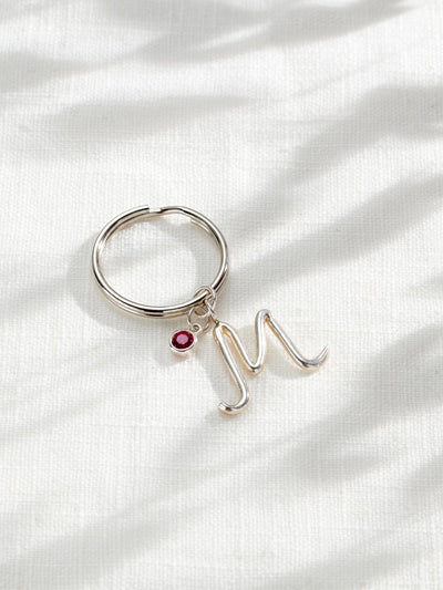 Next Posh Totty Designs Personalised Initial & Birth Stone Bag Charm- Buy online at McGrocer