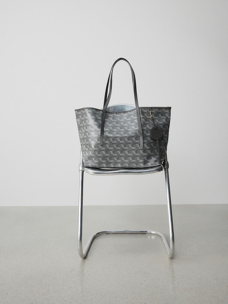 Grey printed shoulder bag, imported from the UK