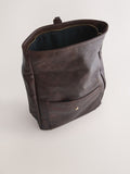 Chocolate brown slouchy backpack, imported from the UK