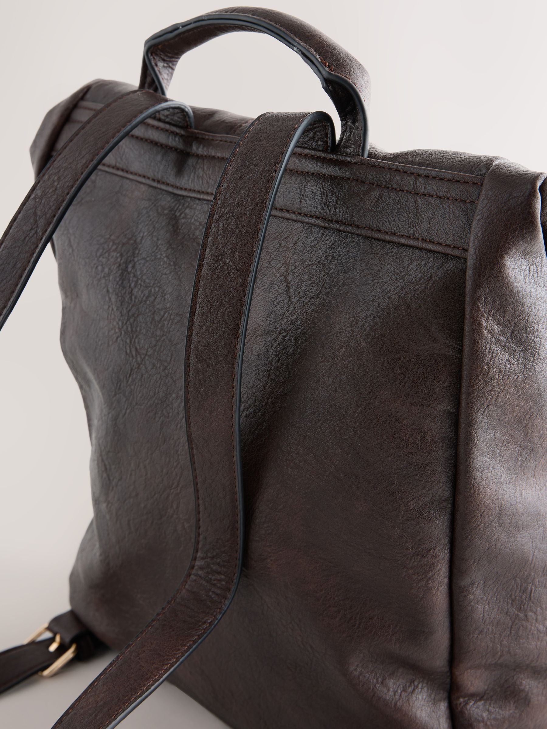 Chocolate brown slouchy backpack, imported from the UK