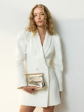 Gold Foldover Clutch Bag