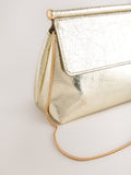 Gold Foldover Clutch Bag