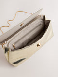 Gold Foldover Clutch Bag