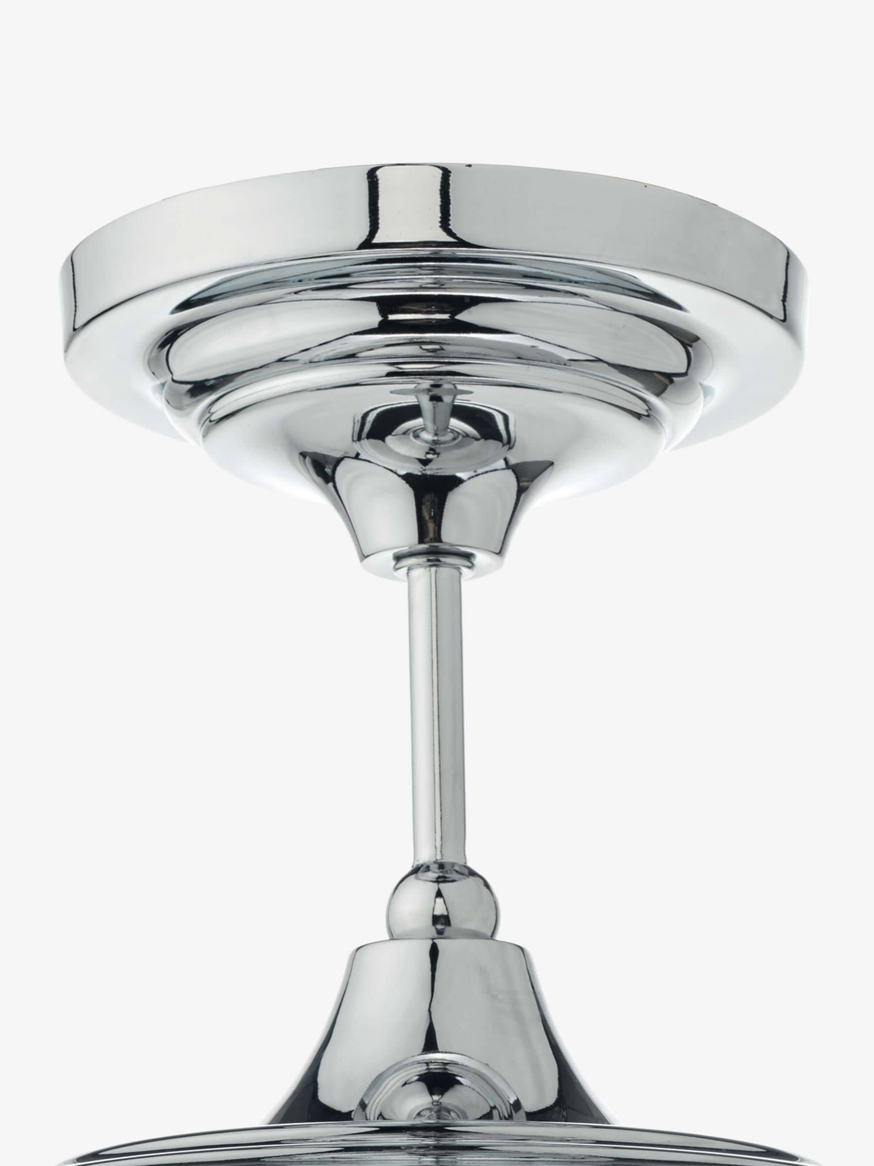Dar Lighting Caden semi flush ceiling light polished chrome opal glass, UK version