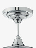 Dar Lighting Caden semi flush ceiling light polished chrome opal glass, UK version