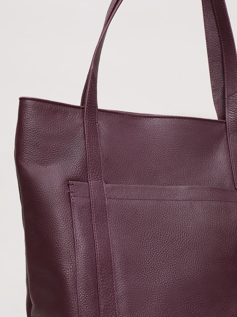 Phase Eight red leather shopper tote bag, UK version