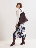 Phase Eight red leather shopper tote bag, UK version