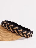 Seaspray Black Amelia Braided Visor Hat