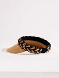 Seaspray Black Amelia Braided Visor Hat