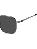 Tommy Hilfiger grey rectangular sunglasses ruthenium, imported from the UK