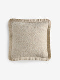Boucle fleck fringe cushion 50x50cm natural (British brand)