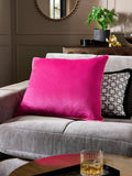 Dark Green Matte Velvet Contrast Pipe Cushion - 50 x 50cm
