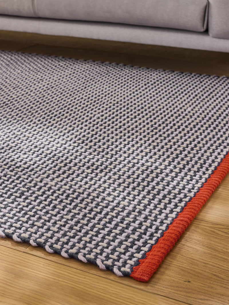 MADE.COM Blue Haden flatweave rug - British product