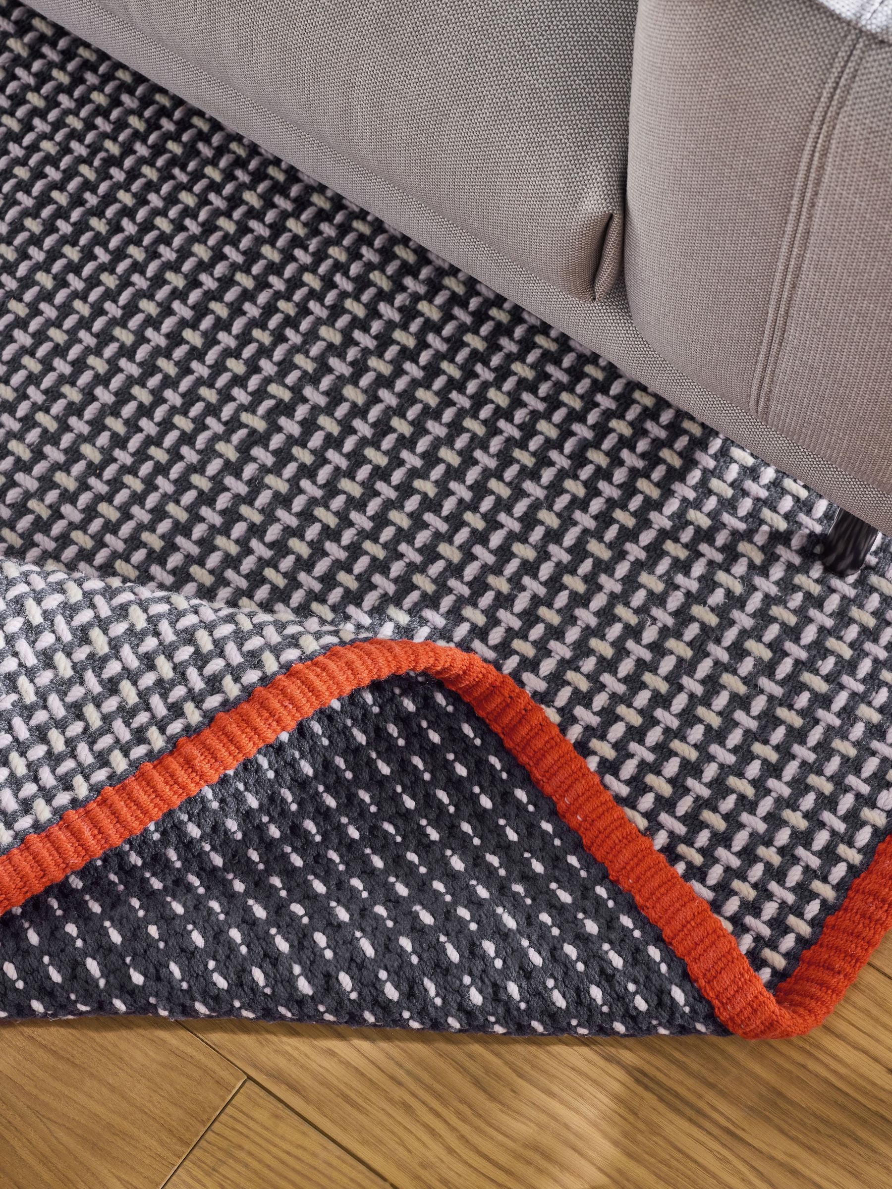 MADE.COM Blue Haden flatweave rug - British product