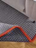 MADE.COM Blue Haden flatweave rug - British product