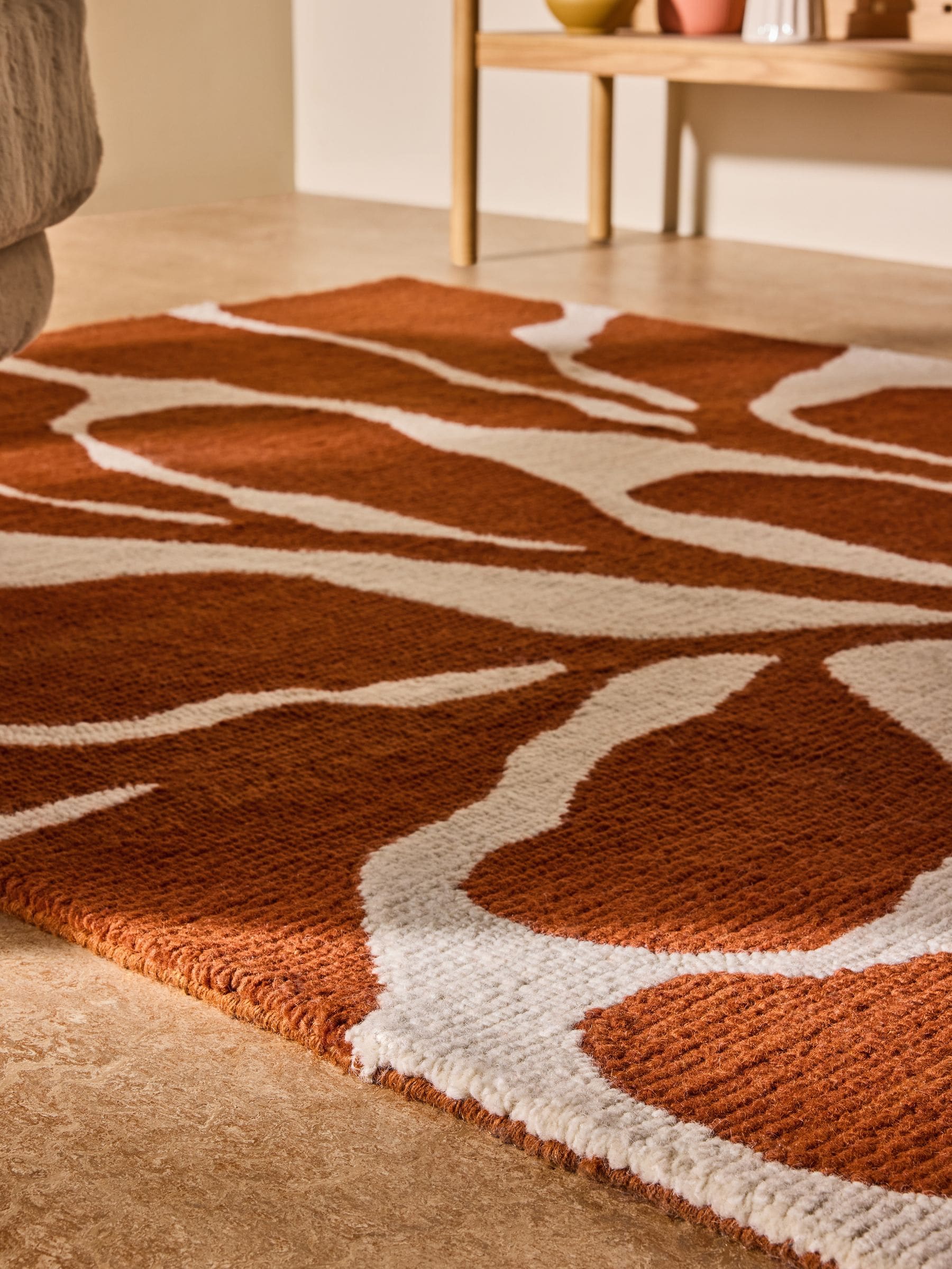 MADE.COM Natural Carragean wool tufted rug, imported from the UK