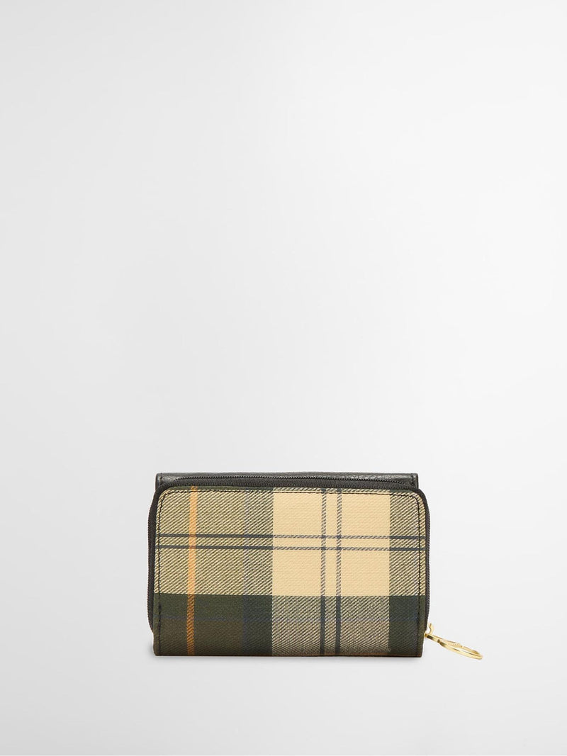 Barbour Rosa French Purse black tartan leather - British product
