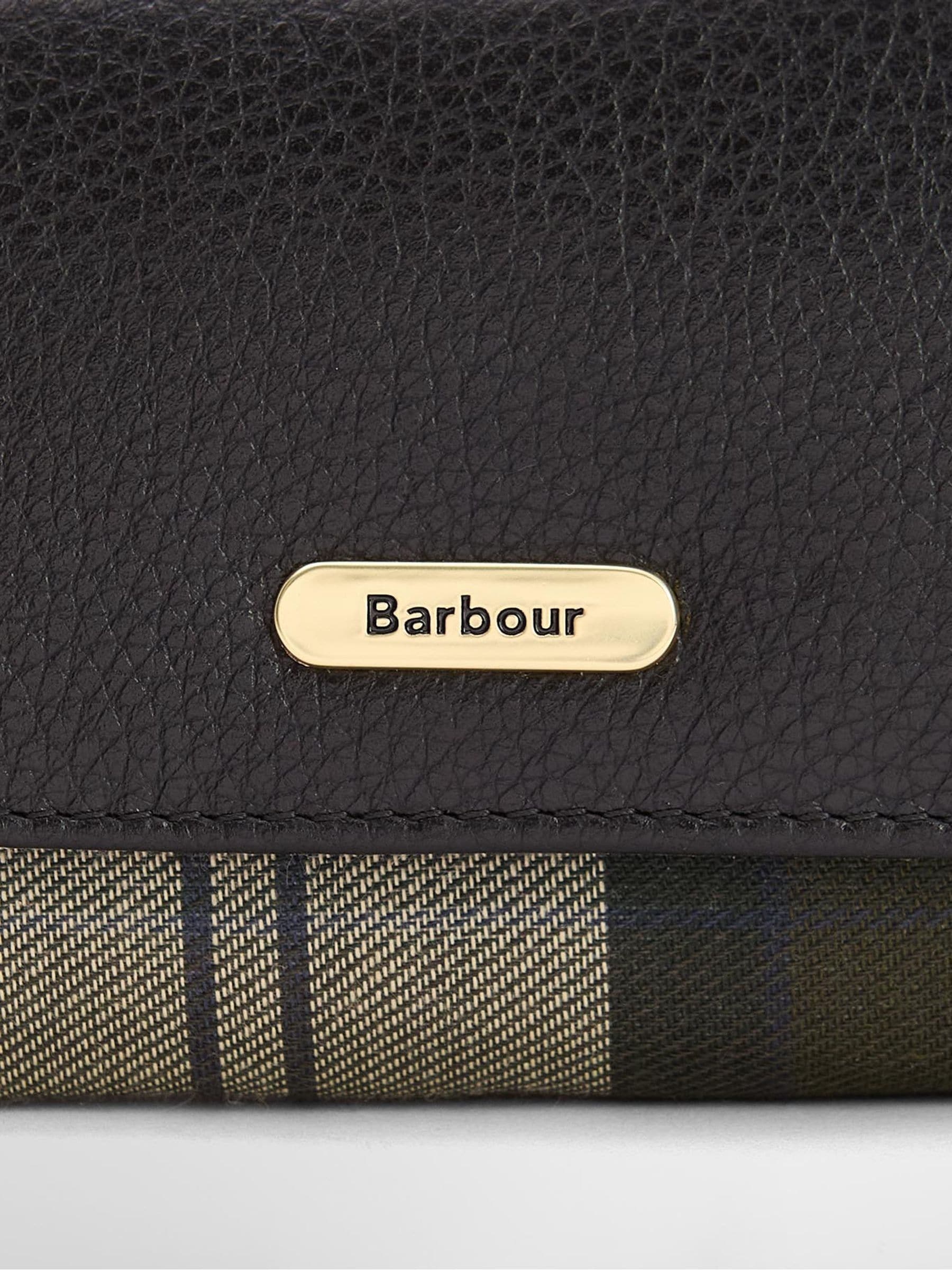 Barbour Rosa French Purse black tartan leather - British product
