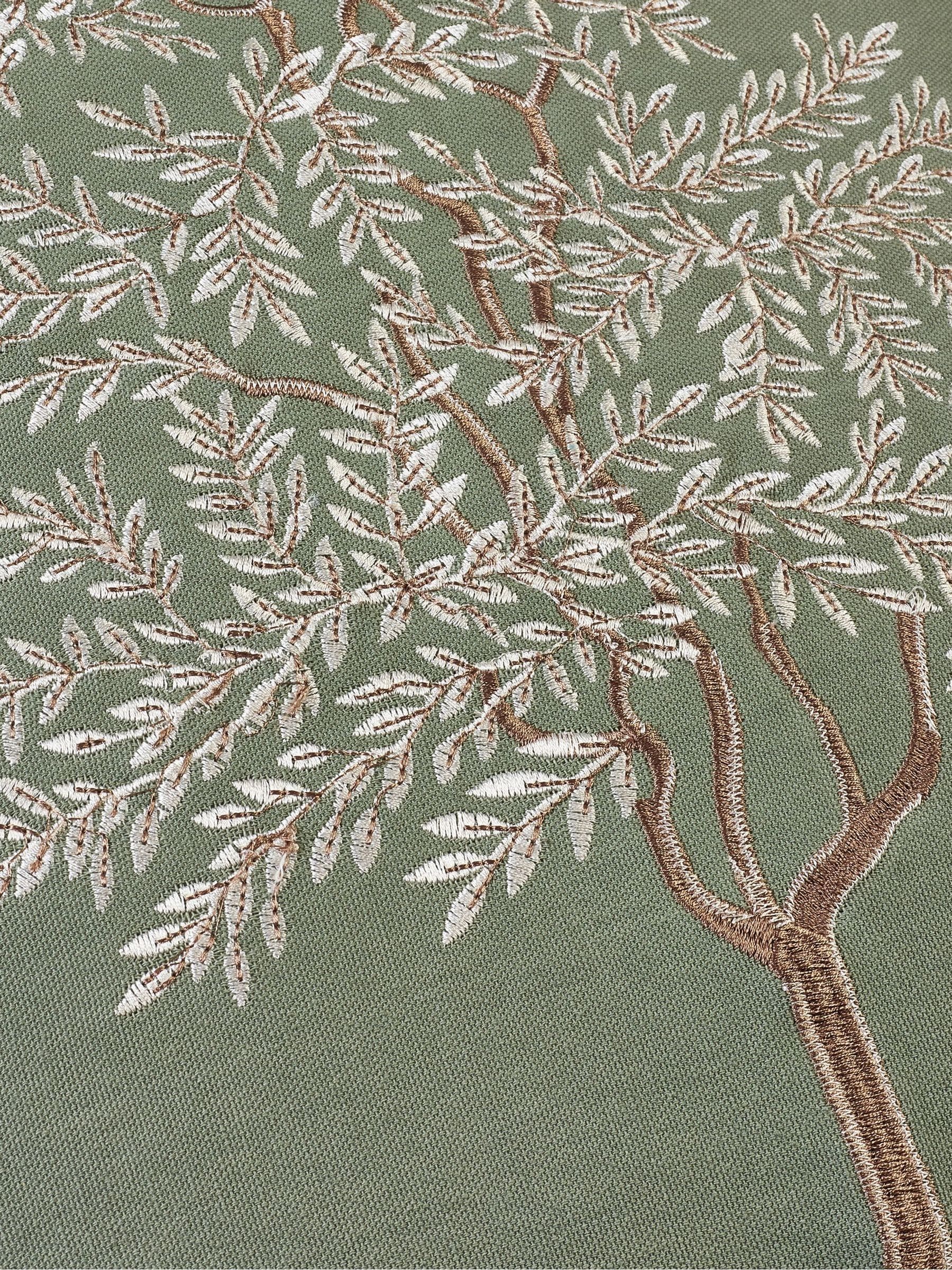 Catherine Lansfield cushion embroidered woodland trees 45x45cm, imported from the UK