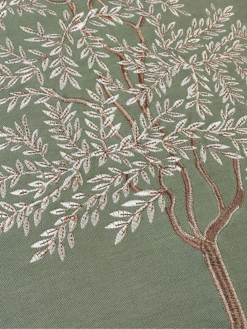 Catherine Lansfield cushion embroidered woodland trees 45x45cm, imported from the UK