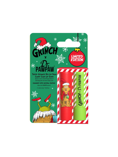 Next Dr. PAWPAW x Grinch Tinted Ultimate Red Lip Balm & Candy Cane Lip Scrub- Buy online at McGrocer