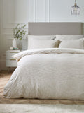 Catherine Lansfield champagne gold embossed leaves duvet set - British product