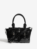 Friends Like These black faux leather padlock pocket bag, UK version