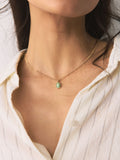 Gold tone semi-precious stone pendant necklace, UK version